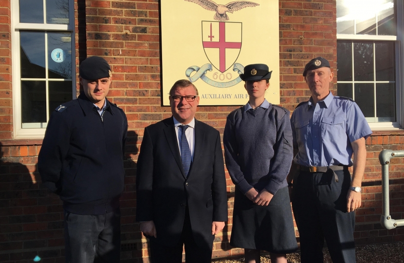 Rayleigh and Wickford MP Mark Francois pictured with RAF reservists during his recent visit to 600 (City of London) Squadron Royal Auxiliary Air Force, based at RAF Northolt.