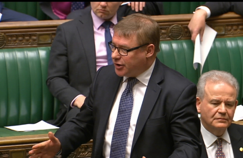Rayleigh and Wickford MP Mark Francois pictured in the House of Commons, calling for an increase in defence spending.