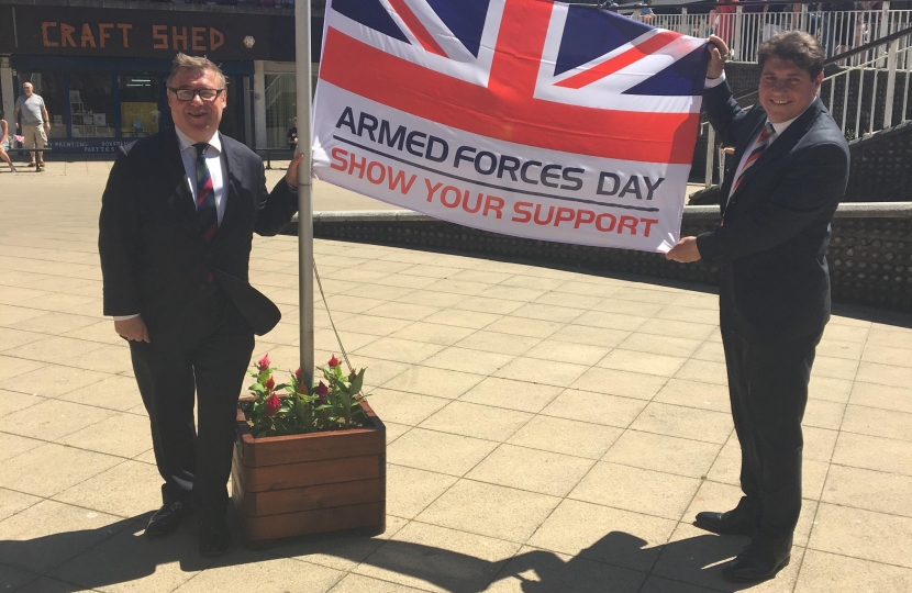 MPs Mark Francois and Stephen Metcalfe showing their support for our Armed Forces at Armed Forces Day in Basildon on Saturday 30th June.