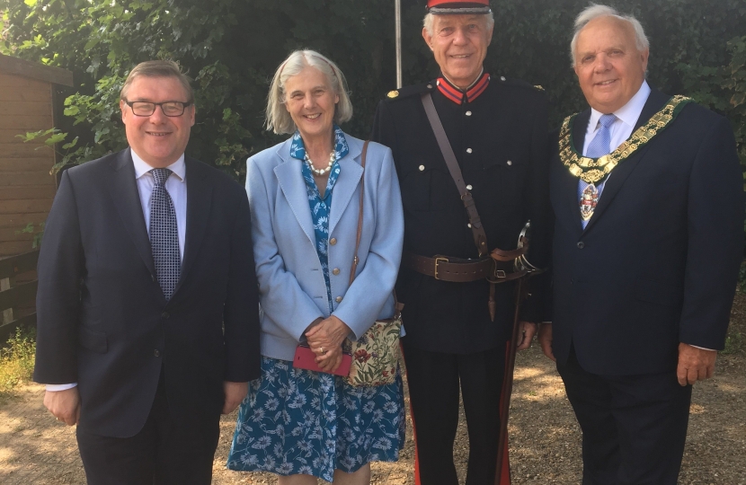 Rayleigh and Wickford MP Mark Francois with Councillor Jack Lawmon, the new chairman of Rayleigh Town Council and Mr Dan Squire the Deputy Lord Lieutenant of Essex and his wife Marion.