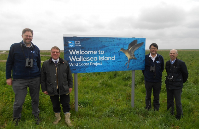 Pictured at a visit to RSPB Wallasea Island Nature Reserve