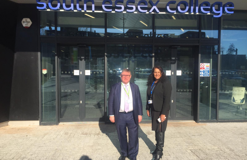 Mark Francois MP with South Essex College Principal Denise Brown,  during his recent visit to SEC’s new high tech campus in Basildon