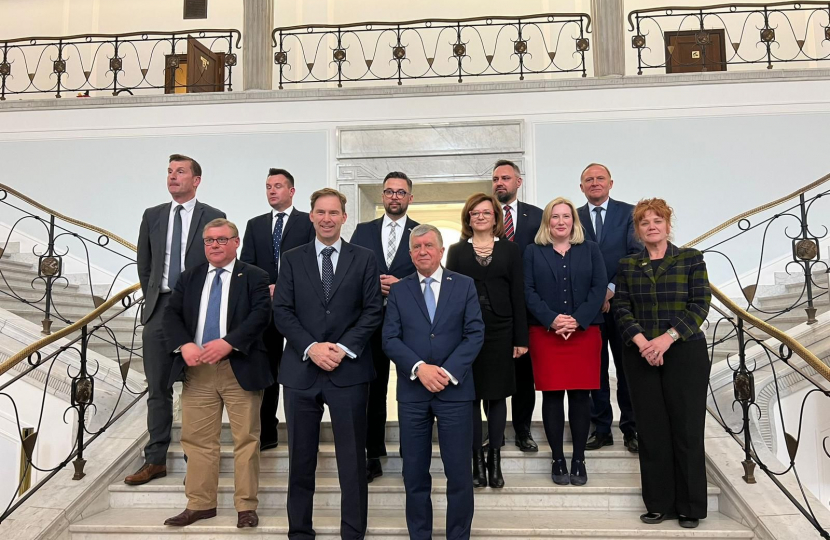  Mark Francois MP and fellow members of the House of Commons  Defence Committee, pictured showing solidarity with members of the Defence Committee of the  Polish Parliament, in Warsaw recently