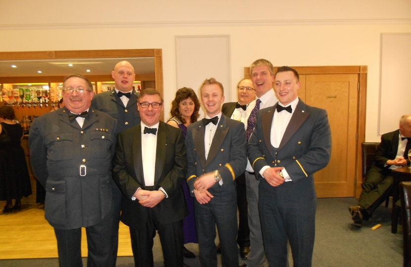 Pictured with members of 1476 (Rayleigh) Squadron of the ATC