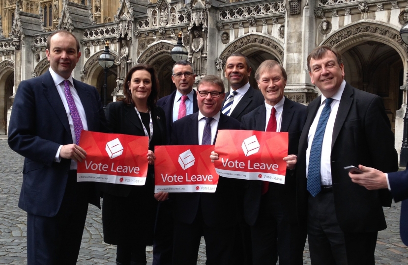 Mark pictured with fellow Essex pro Brexit MPs