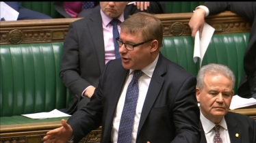 Rayleigh and Wickford MP Mark Francois pictured in the House of Commons, calling for an increase in defence spending.