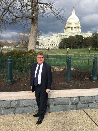 Mark Francois MP pictured on a recent visit to Washington DC where he warned about the growing Russian threat to peace in Europe. 