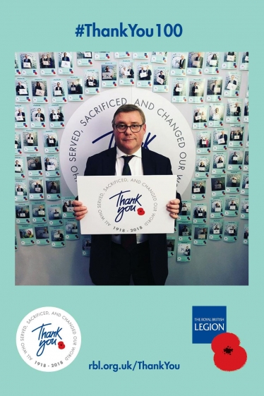 Rayleigh and Wickford MP Mark Francois pictured saying “Thank You” at the Royal British Legion’s stand at the Conservative Party Conference.