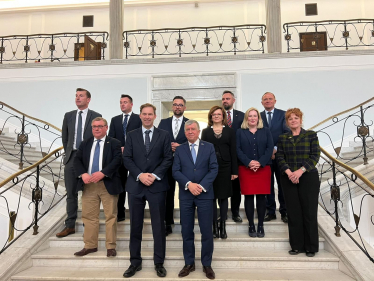  Mark Francois MP and fellow members of the House of Commons  Defence Committee, pictured showing solidarity with members of the Defence Committee of the  Polish Parliament, in Warsaw recently
